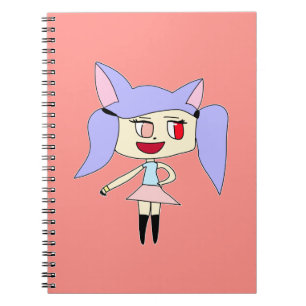 Carnet Fille Loup Pastel