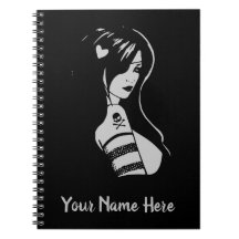 Fille pirate noire et grise