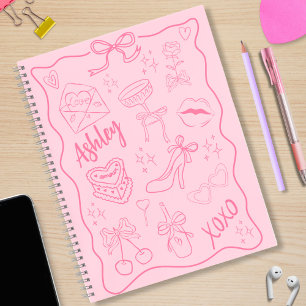 Carnet Fille rose mignonne tendance