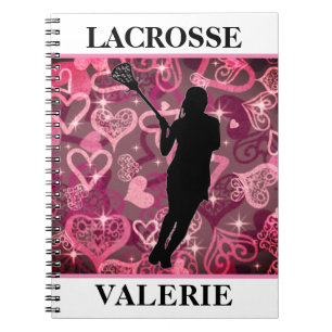 Carnet Filles crosse Coeurs Roses flottants