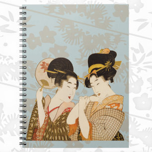 Carnet Filles Geishas Japonaises Vintage en Kimonos
