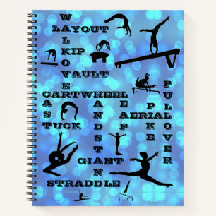 Carnet Filles Gymnastique Mots-croisés bleus