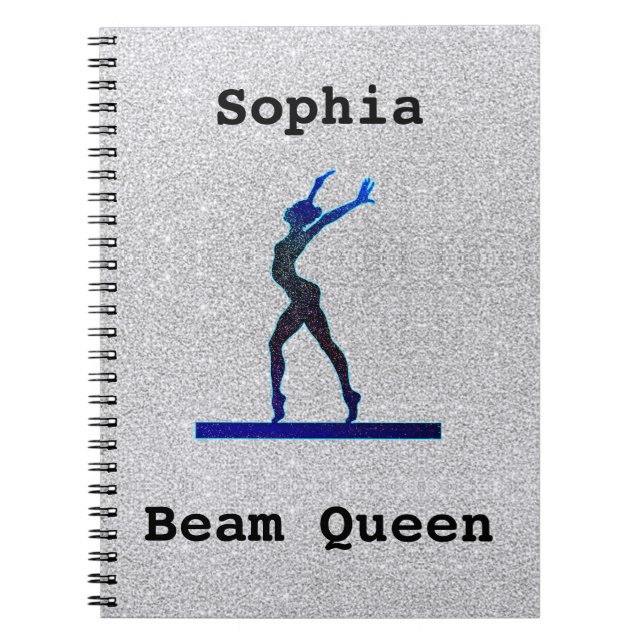 Carnet Filles Gymnastique Poudre Queen Faux Parties scint (Devant)