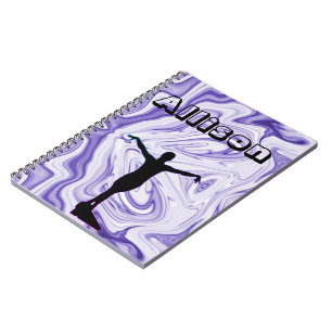 Carnet Filles Purple Marbre blanc Balance Poutres Gymnast