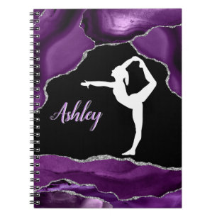 Carnet Filles Purple Parties scintillant Gymnastique Dans