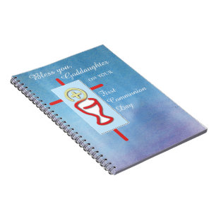 Carnet Filleule, Première Communion, Turquoise