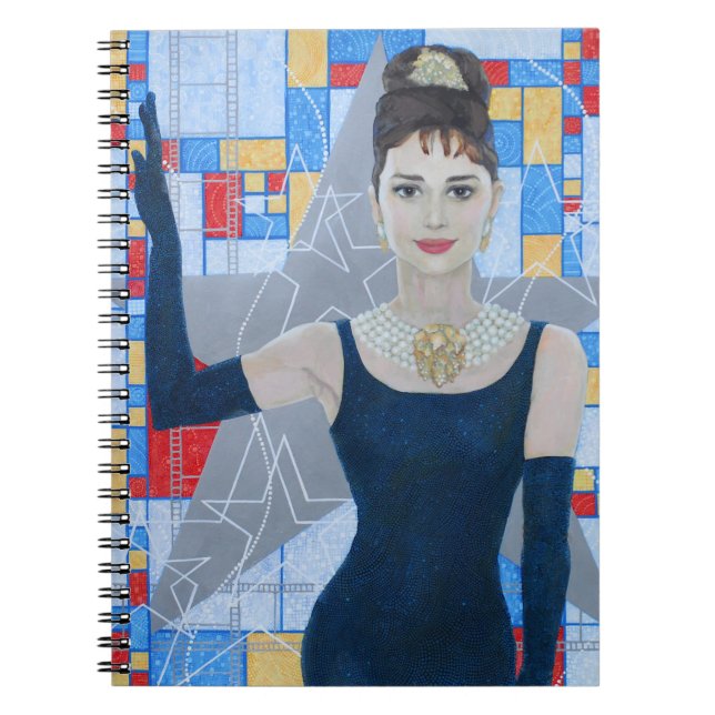 Carnet Film Star Actrice Vieux Hollywood portrait d'art (Devant)
