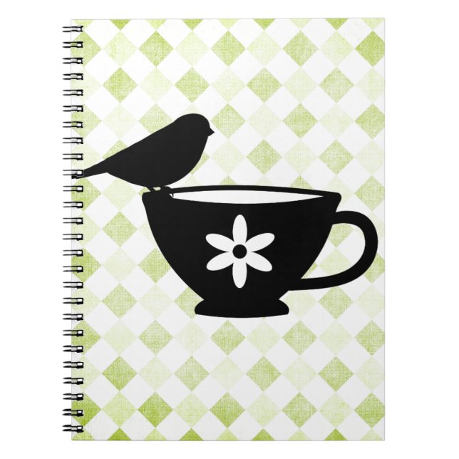 Carnet Finch sur Teacup Silhouette (Devant)