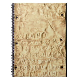 Carnet Fine couche d'or avec la "brève" inscription