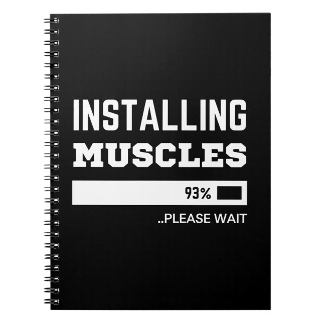 Carnet Fitness Funny Workout Installation des muscles (Devant)