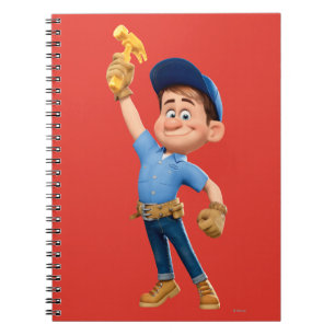 Carnet Fix-It Jr Holding Hammer dans l'air