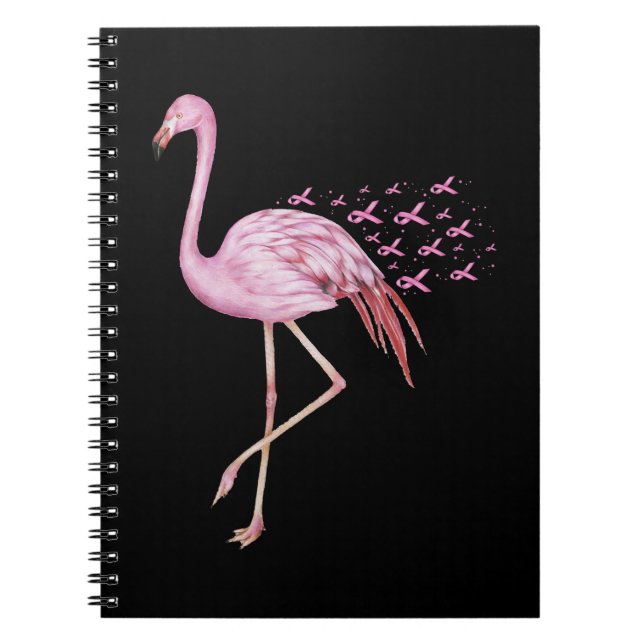 Carnet Flamant rose du cancer du sein Sensibilisation au  (Devant)