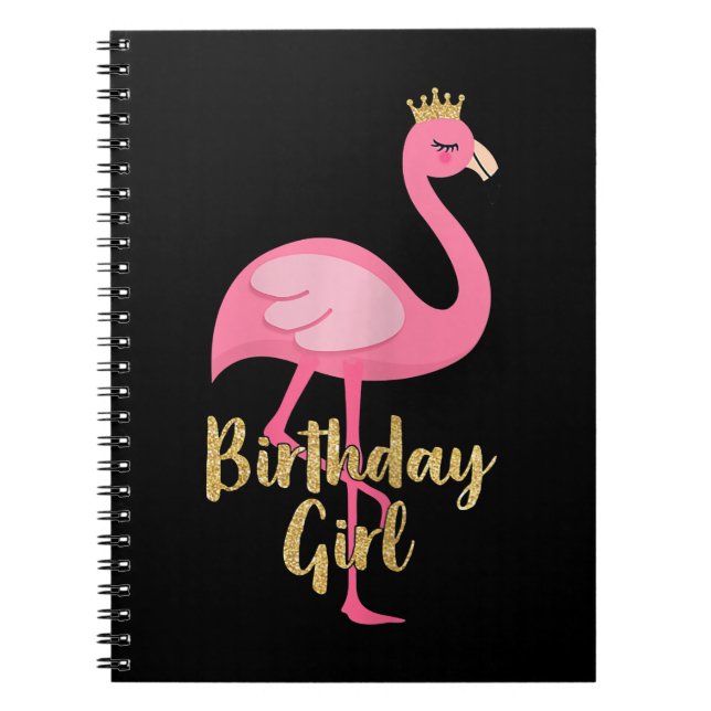 Carnet Flamant rose Fille Anniversaire Costume Cadeaux (Devant)