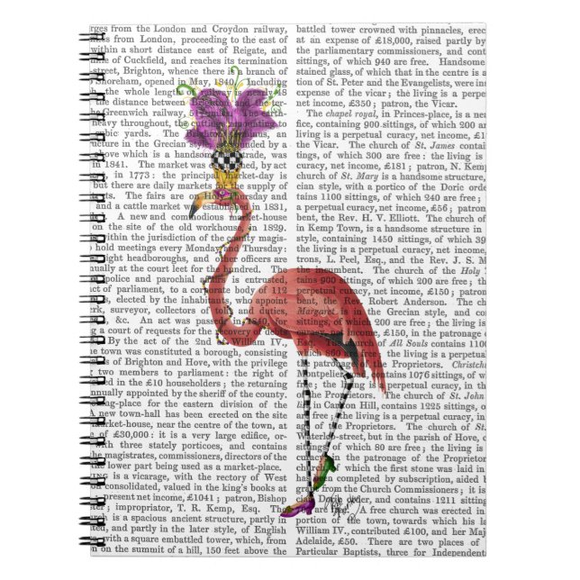 Carnet Flamant rose Mardi Gras Complet (Devant)