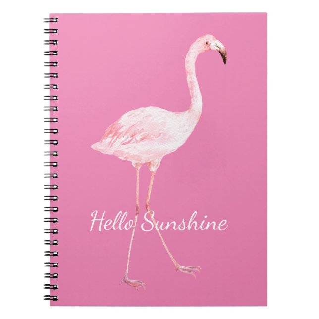 Carnet Flamant rose rose (Devant)