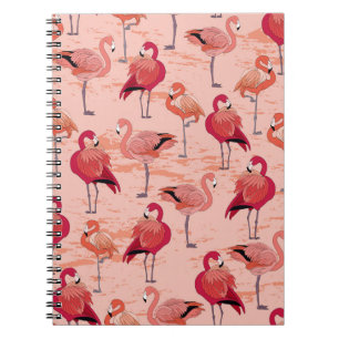 Carnet Flamants roses roses : Motif Tropical sans couture
