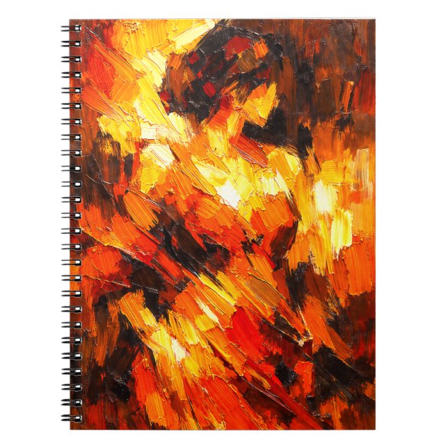 Carnet Flames of Passion Abstract Art Notebook  (Devant)