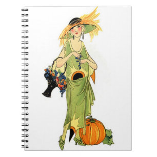 Carnet Flapper avec citrouille