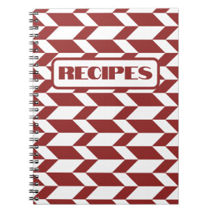 Carnet Flèche Chevron Gras Deux Tons Blancs Rouge