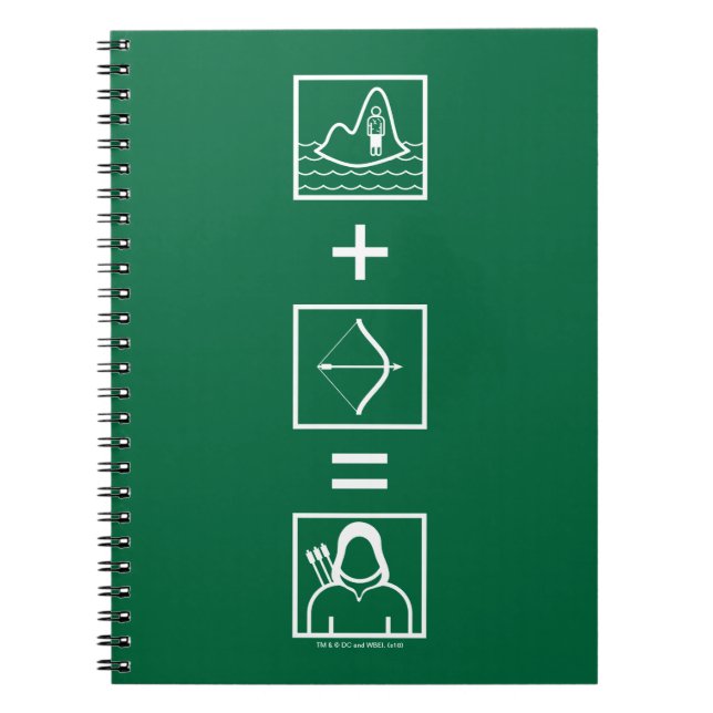Carnet Flèche | Équation de flèche verte (Devant)