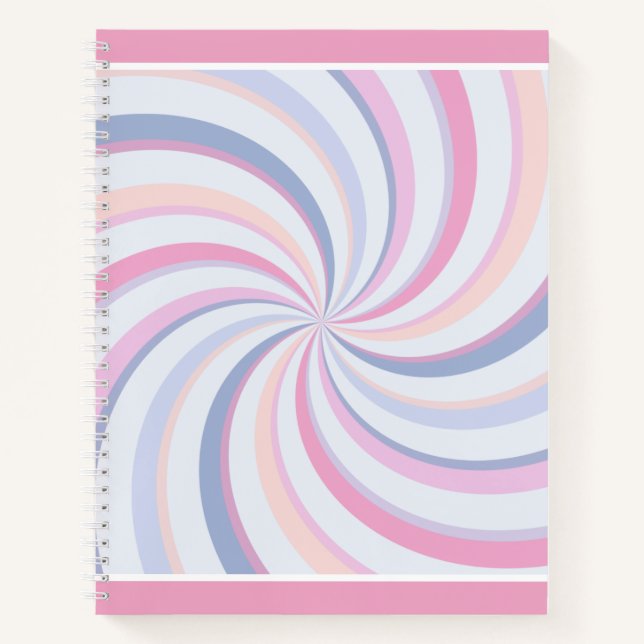 Carnet Flèches bleu rose pêche (Devant)