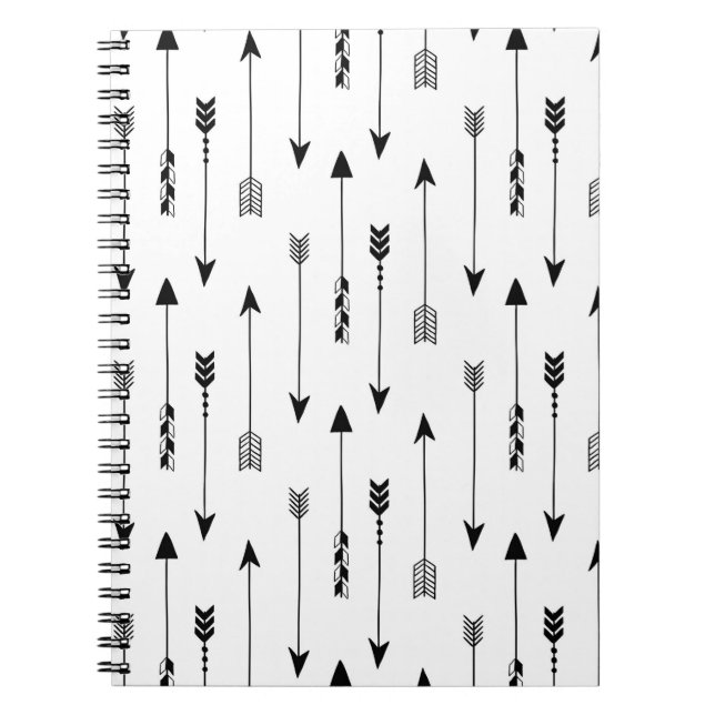 Carnet Flèches tribales sur arrière - plan blanc. Moteur  (Devant)