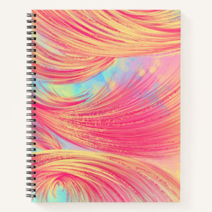 Carnet Fleur Abstraite rose et élégante