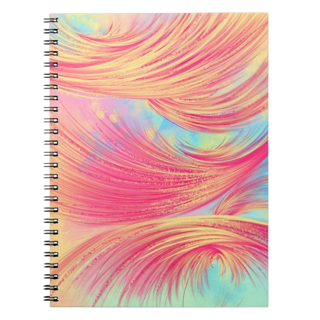 Carnet Fleur Abstraite rose et élégante (Devant)