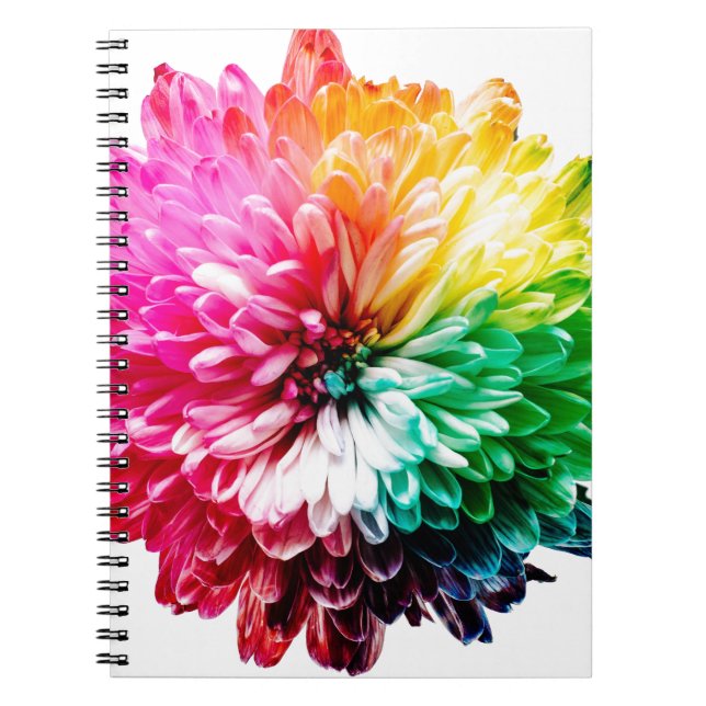 Carnet fleur arc-en-ciel (Devant)