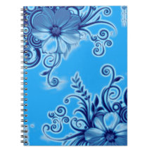 Carnet Fleur Bleue
