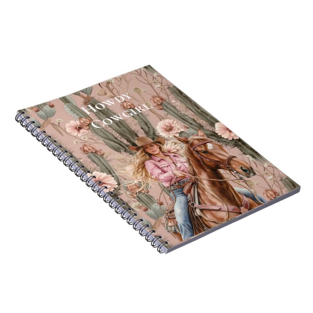 Carnet Fleur cactus rose cactus blond occidental (Côté Droit)