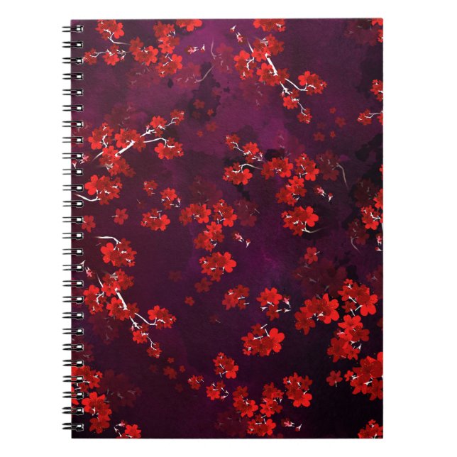 Carnet Fleur cerise 3 (Devant)