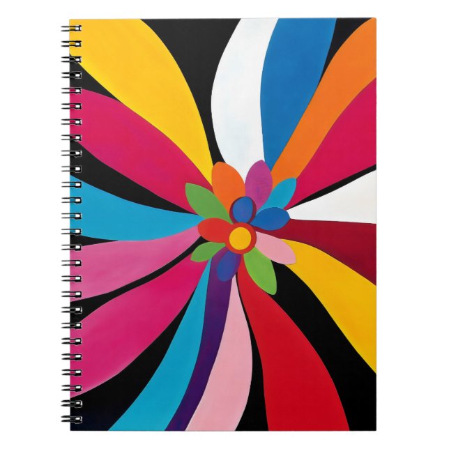 Carnet Fleur couleur Abstraite (Devant)