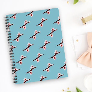 Carnet Fleur de cerisier, Sakura, motif floral rose