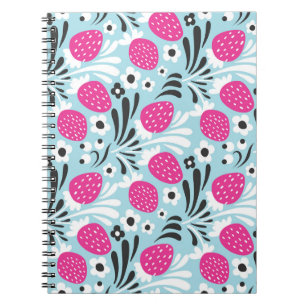 Carnet Fleur de fraise : Berry Rose Sans Seamless.