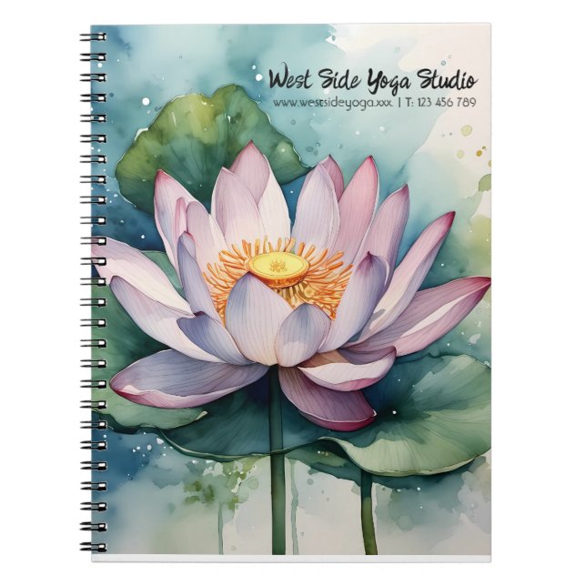 Carnet Fleur de Lotus Rose Entreprise (Devant)