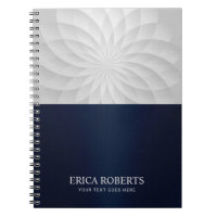 Fleur de Lotus Spiral moderne Elégant bleu marine