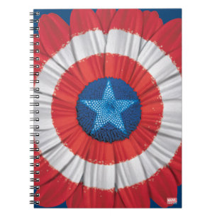 Carnet Fleur de Marguerite de Style de Bouclier de Captai