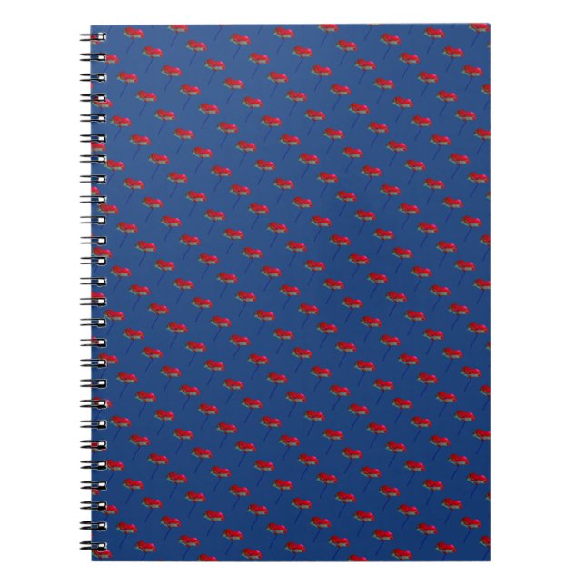 Carnet Fleur de pavot moderne moderne imprimé floral (Devant)