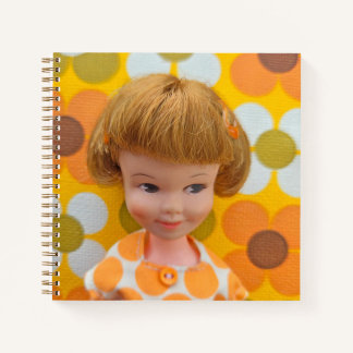 Carnet Fleur de Penny Power Jaune et Vert Olive
