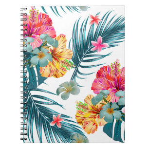 Carnet Fleur de printemps tropicale : papier peint floral