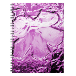 Carnet Fleur de verre violet