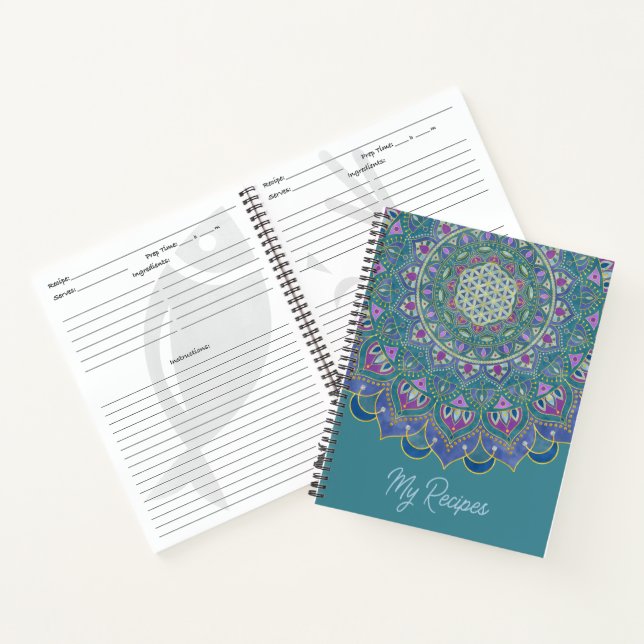 Carnet Fleur De Vie - Mandala India Style 1 (Intérieur)
