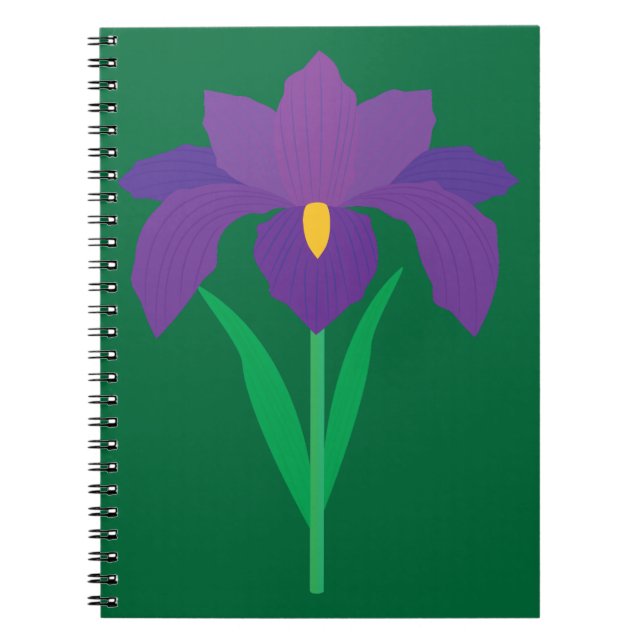 Carnet Fleur d'Iris (Devant)