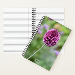 Carnet Fleur d'oignon pourpre en floraison florale