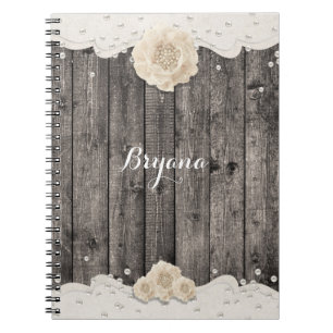 Carnet Fleur et perles blanches romantiques Mariage en bo