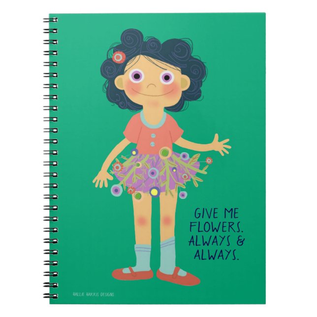 Carnet Fleur fille (Devant)
