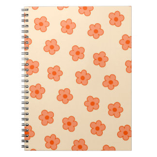 Carnet Fleur Hippie Orange Peach Preppie