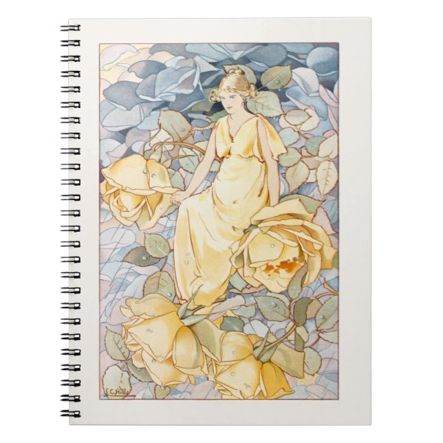 Carnet Fleur Jaune Nouveau Victorienne (Devant)