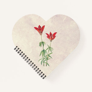 Carnet Fleur Lily en bois